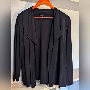 Talbots petite size XL black buttonless cardigan
